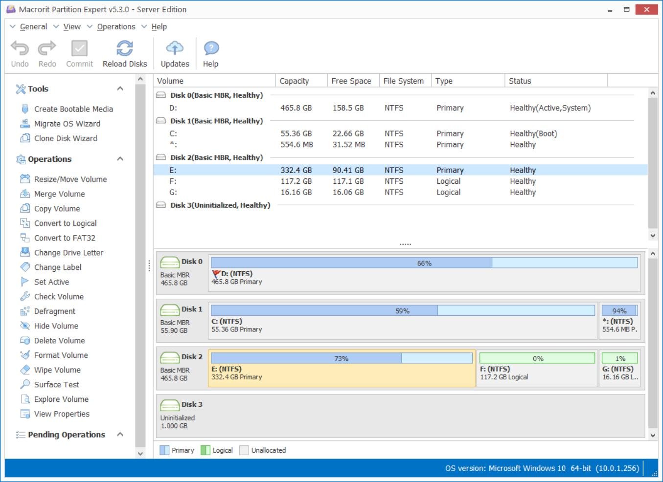 Explore the user-friendly Macrorit Partition Expert Pro Edition software interface, a professional disk partition management tool offering advanced partition resizing for optimized disk use. Discover the Macrorit Partition Expert Server Edition interface, tailored for server disk management with expert partitioning solutions for server environments. And experience the Macrorit Partition Expert Unlimited Edition interface, an enterprise-level disk management software designed for comprehensive, scalable solutions in enterprise use.