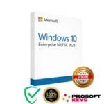 Windows 10 Enterprise N LTSC 2021 key showing long-term servicing channel and enterprise features