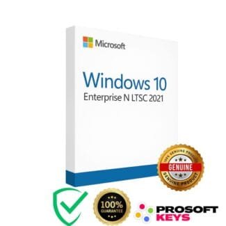 Windows 10 Enterprise N LTSC 2021 key showing long-term servicing channel and enterprise features