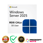 Windows Server 2025 Remote Desktop Services 50 User CAL