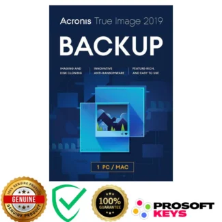 Acronis True Image 2019 Lifetime Key for 1 Device PC/MAC Backup and recovery software permanent activation 2019 version