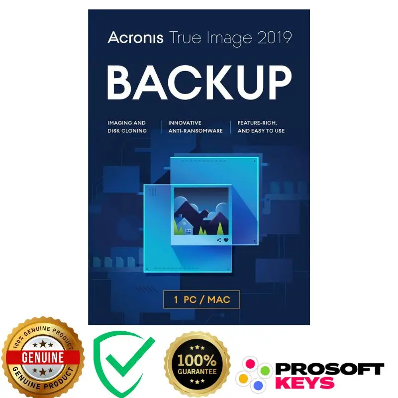 Acronis True Image 2019 Lifetime Key 1 device Acronis True Image 2019 Lifetime Key for 1 Device PC/MAC Backup and recovery software permanent activation 2019 version